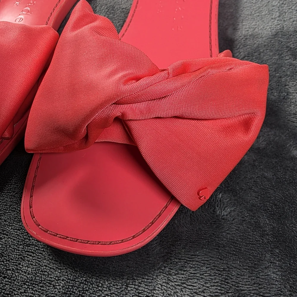 Kate Spade New York Bikini Bow Slide Sandals, Size 7.5 B Womens NWOT